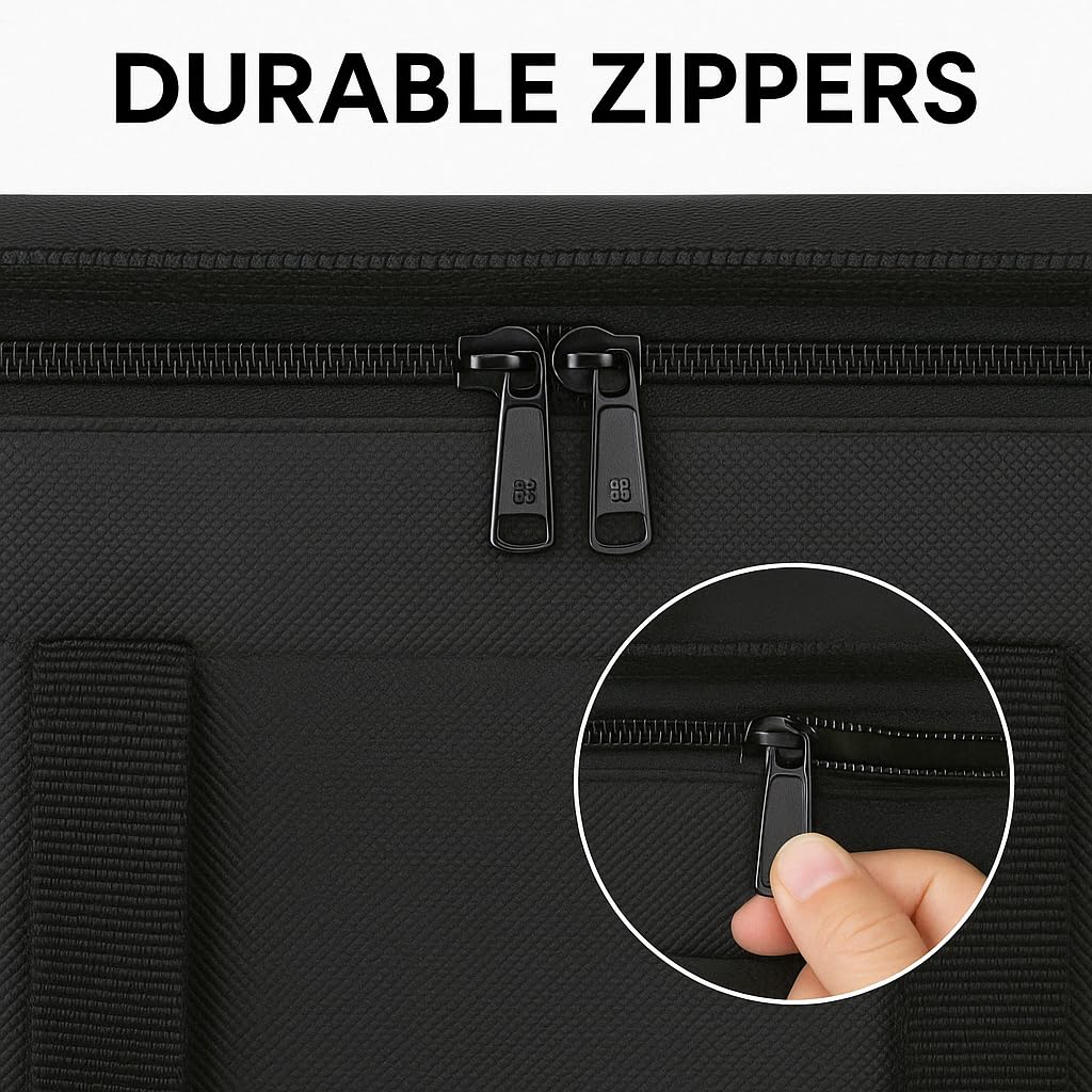 Bodaon Insulated Food Delivery Bag With Hard Bottom, XXXL Pizza Cooler Bags, Grocery Shopping and Catering Thermal Cold/Hot Styrofoam Carrier for Doordash/Travel/Car, Dashers Door Dash Accessories