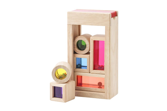 Wonderworld Stackable Hollow Shape Rainbow Sound Block Toys ( Multicolor ) - 7 Piece Set (1 pieces)