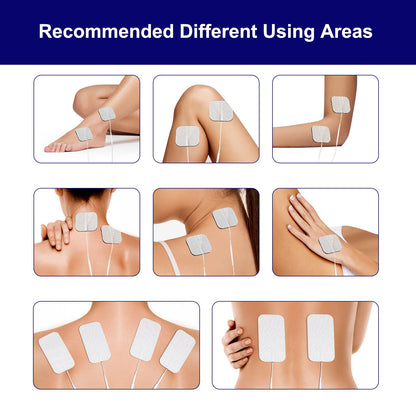 TENS Unit Replacement Pads, NURSAL Reusable TENS Electrode Pads 2x2 20pcs with Upgraded Self-Stick Performance for Electrotherapy, Compatible with AUVON TENS, TENS 7000