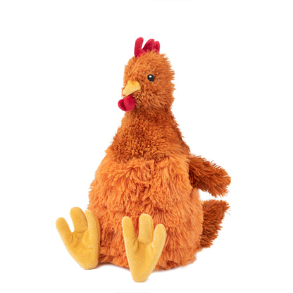Best Pet Supplies Chicken Crinkle Plush Dog Toys for Interactive Play, Puppy and Senior Indoor Play, Colorful Chicken Toy Shape, Cute and Cuddly - Crinkle Chicken Bundle (Brown, Beige, Wine Red)