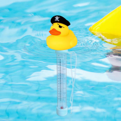 Pool Floating Thermometer, Bath Thermometer, Easy-Read Water Temperature Gauge with String, Duck Shape Floating Swimming Pool Thermometer, Temperature Gauge for Hot Tubs & Aquariums