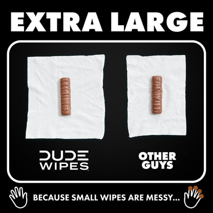 DUDE Wipes - Flushable Wipes for Adults - 6 Pack, 288 Wipes - Odor Destroyer XL Adult Wet Wipes - Deodorizing with Clean Scent - Up to 24 Hours of Odor-Destroying Technology