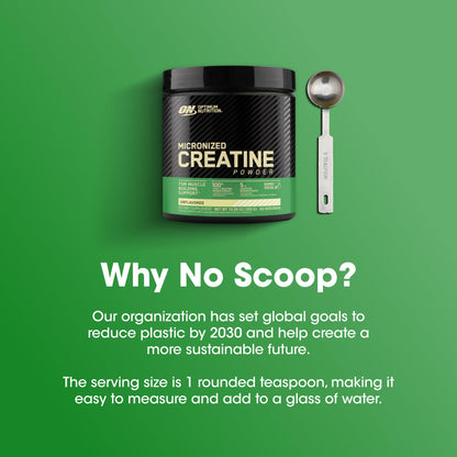 Optimum Nutrition Micronized Creatine Monohydrate Powder, Unflavored, 60 Servings, 300 Grams (Packaging May Vary)