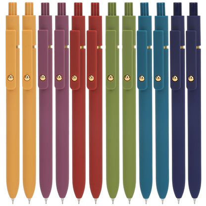 Ddaowanx Gel Pens, 24 Pcs 0.5mm Quick Dry Black Ink Pens Fine Point Smooth Writing Pens, Cute Office School Supplies Gifts for Women (24 Pcs Vintage-Black Ink)
