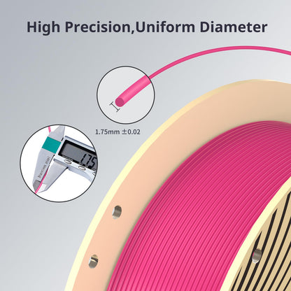 ANYCUBIC 3D Printer Filament PLA 1.75mm, FDM Printer Filament 1kg Spool (2.2 lbs), Dimensional Accuracy +/- 0.02 mm (1kg, Magenta)