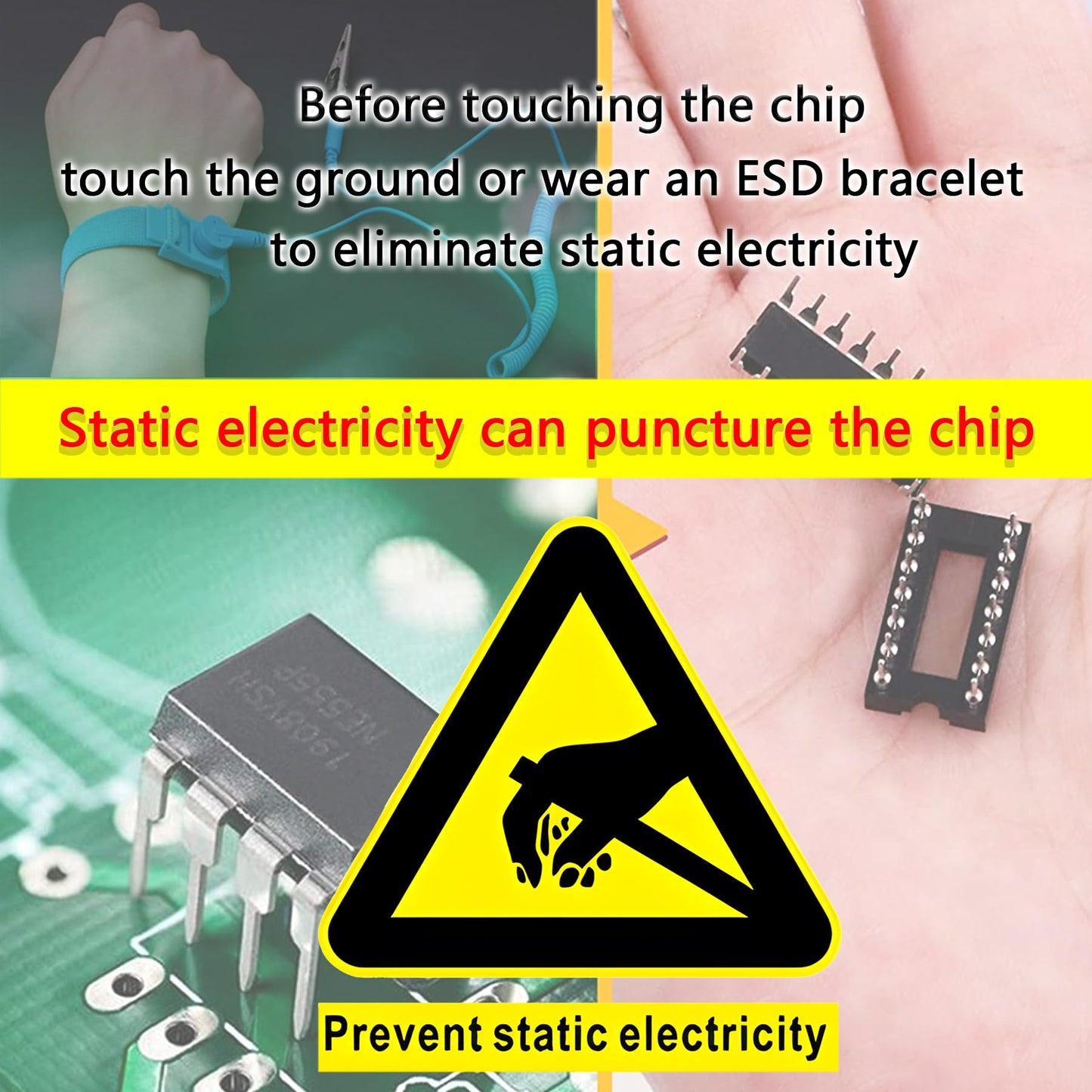 IC chips kit Minidodoca 173 pcs 20 Values Chip Assortment Set+12 pcs Sockets;Integrated Circuits op amp kit 555 Timer IC Included NE555,LM358, LM324, LM393, LM339, NE5532, LM386,UA741,IC Plier etc