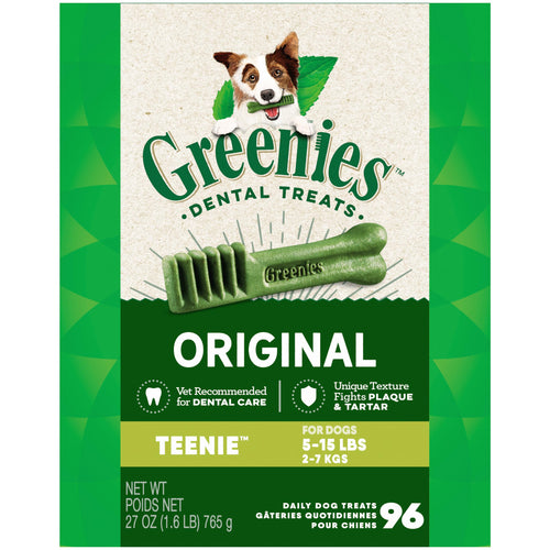 Greenies Original Teenie Dental Dog Treats, 27 oz. Pack (96 Treats)