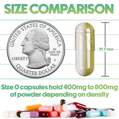 XPRS Nutra Size 0 Empty Capsules - 100 Count Empty Vegan Capsules - Vegetarian Pills - DIY Vegetable Capsule Filling - Veggie Pill Caps for Do-It-Yourself Supplements (Aqua)
