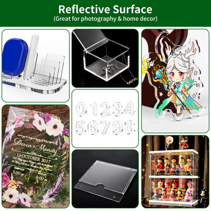 Lesnlok 2 Pack 20"x 24" Clear Plexiglass Sheet 1/4 Acrylic Sheet 6mm Thick Use for Craft Projects,Signs,Sneeze Guard and More