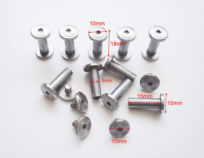 10 Sets/lot DIY Knife Handle Fasteners,Binding Screw,Tactical Survival Knife Bolts Fasteners Stainless Steel EDC Knife Shaft Rivets