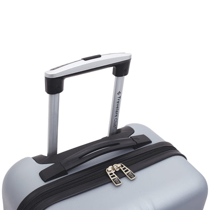 Travelers Club Cosmo Hardside Spinner Luggage, Silver, 2-Piece Set (20/28)
