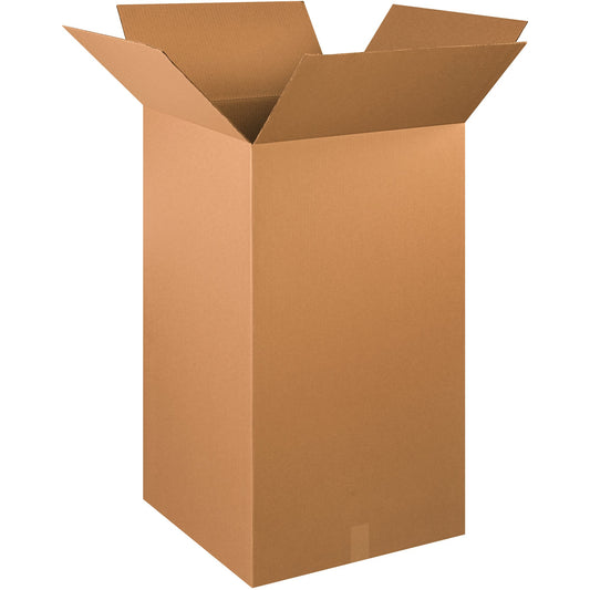 BOX USA 10 Pack of Tall Corrugated Cardboard Boxes, 20" L x 20" W x 36" H, Kraft, Shipping, Packing and Moving