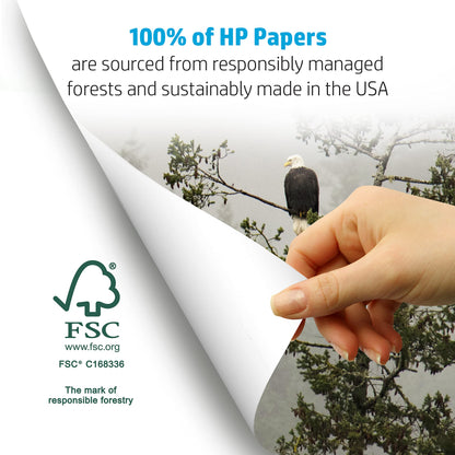 HP Paper Printer Paper 8.5x11 Office 20 lb 5 Ream Case 2500 Sheets 92 Bright Made in USA FSC Certified Copy Paper HP Compatible 112150C