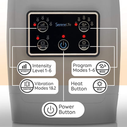 SereneLife Electric Compression Hand Massager - Electric Acupressure Palm Hand Massager w/ Air Pressure Heat Compress for Arthritis, Carpal Tunnel, Hand Pain Relief, Finger Numbness - SLHNDMSG85