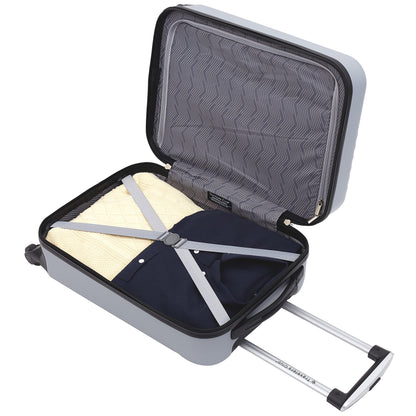 Travelers Club Cosmo Hardside Spinner Luggage, Silver, 2-Piece Set (20/28)