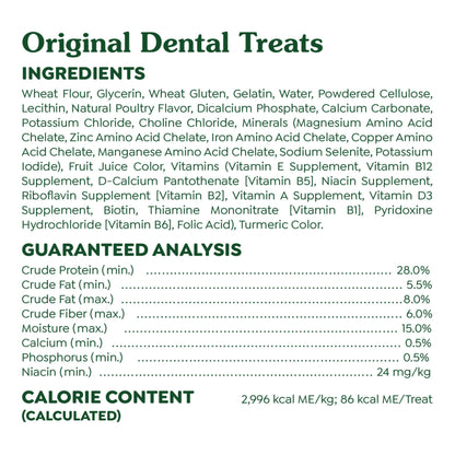 Greenies Original Regular Dental Dog Treats, 54 oz. Pack (54 Treats)