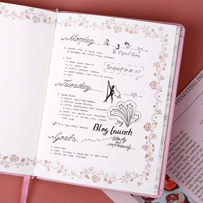 CAGIE Diary with Lock and Key for Girls Heart Shaped Girls Diary for Women Kids A5 Secret Notebook with Lock for Writing Travel Gifts, 5.3 x 7 inches, Pink