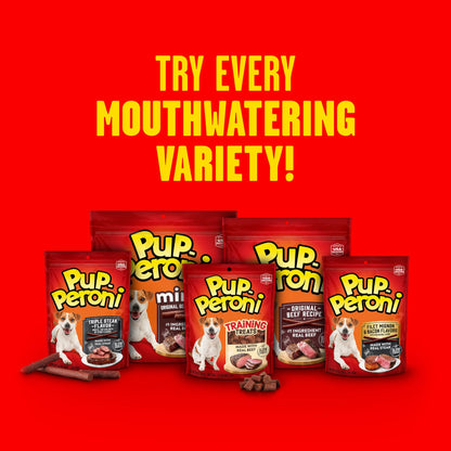 Pup-Peroni Training Dog Treats, Original Beef Flavor, 5.6 Ounce (Pack of 8), Made with Real Beef, Bite Size Rewards