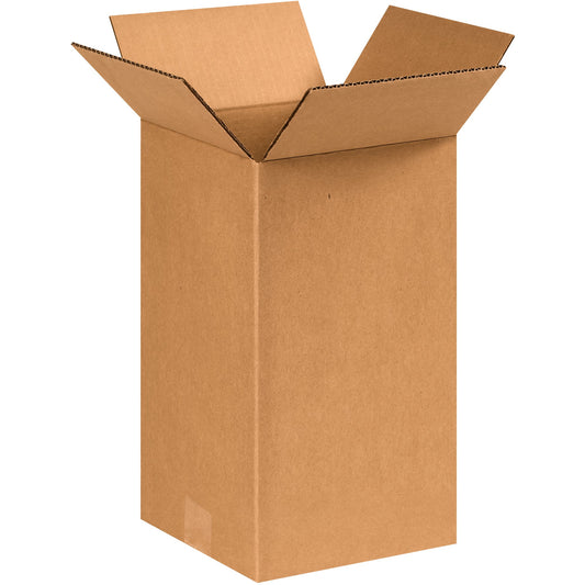 BOX USA 8x8x14 Tall Corrugated Boxes, Tall, 8L x 8W x 14H, Pack of 25 | Shipping, Packaging, Moving, Storage Box for Home or Business, Strong Wholesale Bulk Boxes