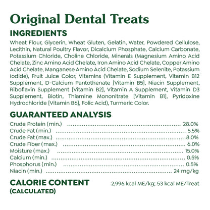 Greenies Original Large Dental Dog Treats, 27 oz. Pack (17 Treats)