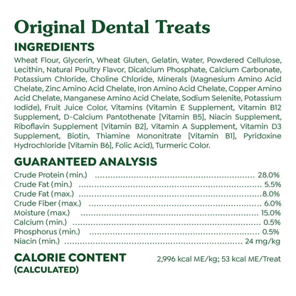 Greenies Original Teenie Dental Dog Treats, 27 oz. Pack (96 Treats)