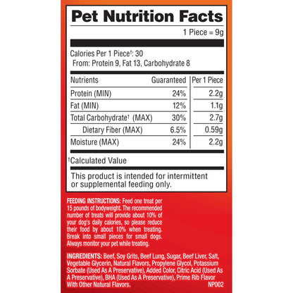 Pup-Peroni Dog Treats, Prime Rib Flavor, 5.6 Ounce (Pack of 8), Made with Real Steak