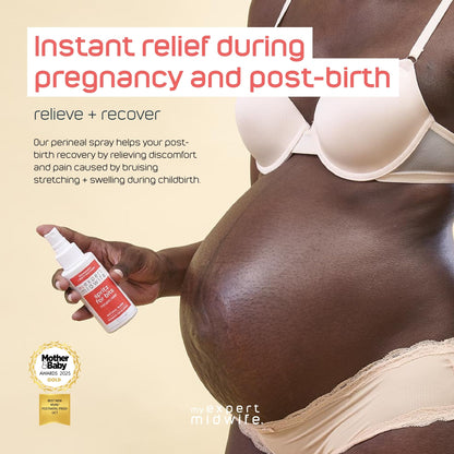 My Expert Midwife Just for Bits - Birth Prep & Recovery Duo with Spritz for Bits Postnatal Relief Perineal Spray and Peri Prep Your Bits Perineal Massage Oil (Pack of 2)