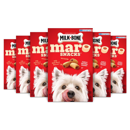 Milk-Bone MaroSnacks Dog Treats, Beef, 15 Ounce (Pack of 6) with Real Bone Marrow and Calcium