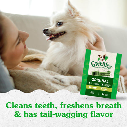 Greenies Original Teenie Dental Dog Treats, 27 oz. Pack (96 Treats)