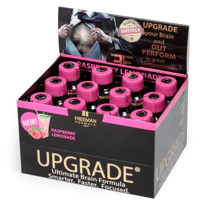 Upgrade Brain Supplement - Enhances Memory, Concentration, Focus & Clarity - Proprietary Blend of AAKG with Beta Alanine, Alpha GPC, Green Tea & Ginkgo Biloba-2 Fl oz (12 Pack)