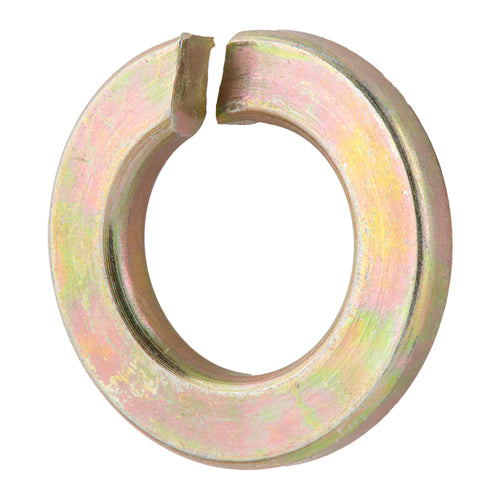 5/8" (50 Pack) Grade 8 Lock Washer, Split, Thru-Hardened, Yellow Zinc by Makers Bolt
