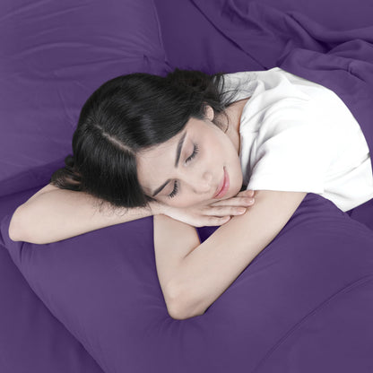 Utopia Bedding Queen Sheet Set – 4 Piece Bed Sheets for Queen Size Bed, Soft and Breathable Microfiber, Includes 1 Fitted Sheet, 1 Flat Sheet and 2 Pillowcases (Egg Plant)