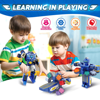 Super Wings Transforming Toys, 10 inch World Aircraft Transform Figures Toys, 3 in 1 Mode Rescue Bots Action Figure Toy Figures for 4-8 Year Old Boys, Plane Toy for Toddlers Kids Age 4 5 6 7 8