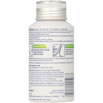 NIVEA Men Sensitive Skin & Stubble Balm - Mens Face Lotion for Before and After Shave – 4.2 Fl. Oz. Bottle