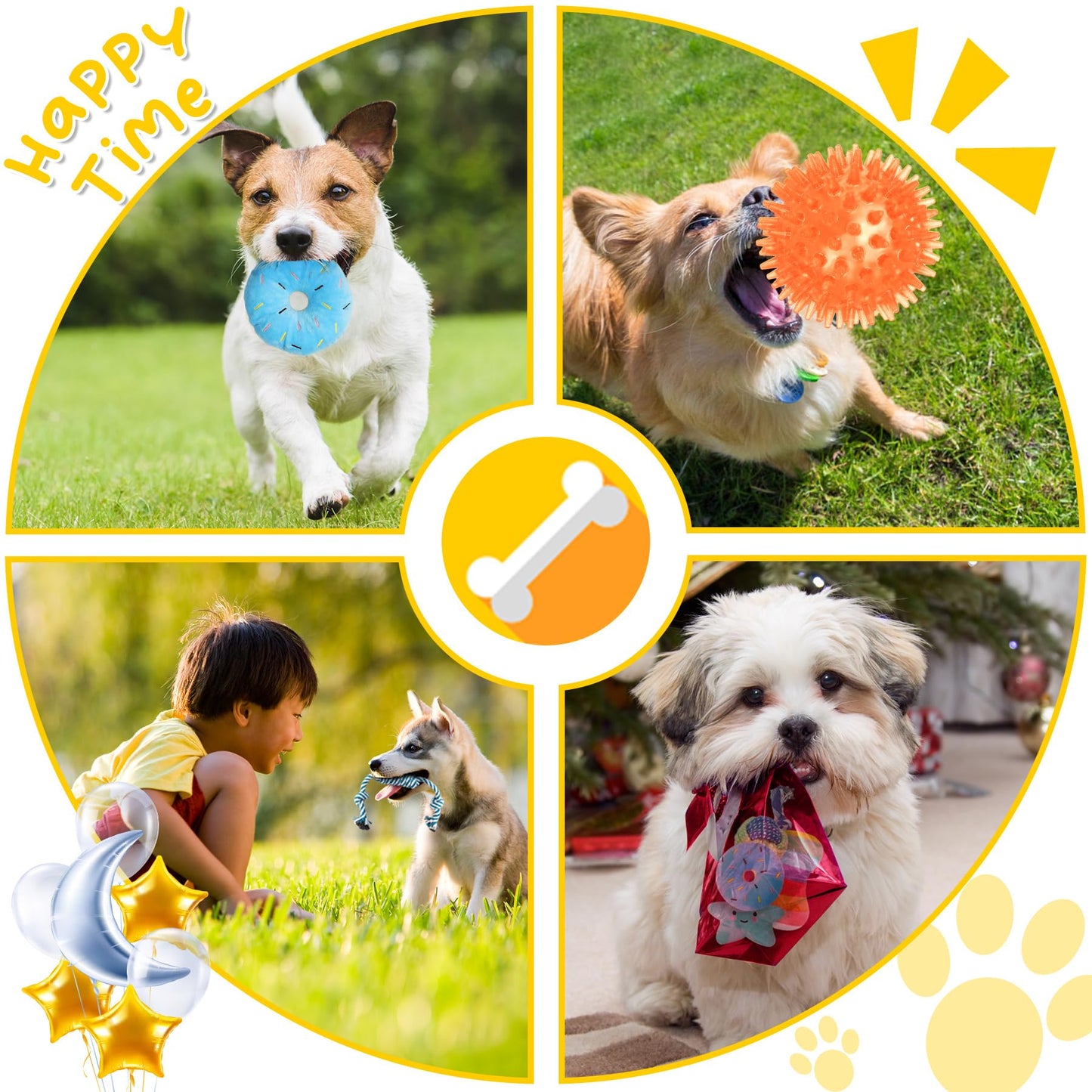 Zeaxuie 23 Pack Luxury Puppy Toys for Teething Small Dogs, Puppy Chew Toys with Rubber, Rope and Squeaky Toys