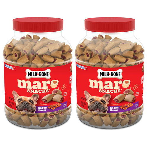 Milk-Bone MaroSnacks Bacon Flavor Small Dog Treats With Bone Marrow, 40 Ounces (Pack of 2) (Packaging Design May Vary)