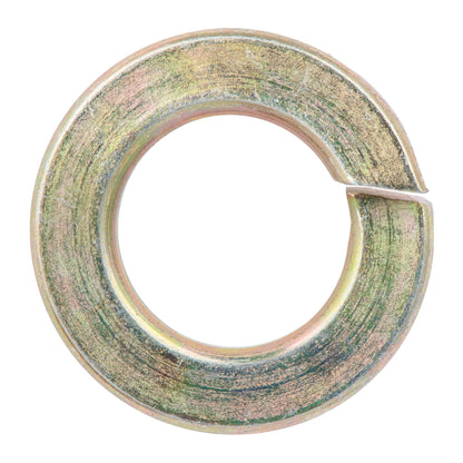 5/8" (50 Pack) Grade 8 Lock Washer, Split, Thru-Hardened, Yellow Zinc by Makers Bolt