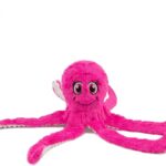 Best Pet Supplies OctoMutant Crinkle Plush Dog Toys for Interactive Play, Puppy and Senior Indoor Play, Soft Head Stuffing, Cute and Cuddly - Bundle (Fuchsia, Purple, Turquoise) - Image 3