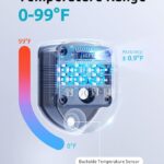 2-in-1 Aquarium Magnetic Cleaner with Digital Aquarium Thermometer, Fish Aquarium Mini Magnetic Brush only for Glass Fish Tank,Tiny Magnet Cleaner Floating Cleaning Tool for 1-30 Gallons - Image 4