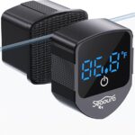 2-in-1 Aquarium Magnetic Cleaner with Digital Aquarium Thermometer, Fish Aquarium Mini Magnetic Brush only for Glass Fish Tank,Tiny Magnet Cleaner Floating Cleaning Tool for 1-30 Gallons