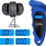 JUSTTOP 3 Pack Digital Tire Pressure Gauge, 150PSI 4 Setting for Cars, Trucks and Bicycles, Backlit LCD and Anti-Skid Grip for Easy and Accurate Reading(Blue) - Image 2