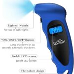 JUSTTOP 3 Pack Digital Tire Pressure Gauge, 150PSI 4 Setting for Cars, Trucks and Bicycles, Backlit LCD and Anti-Skid Grip for Easy and Accurate Reading(Blue) - Image 3