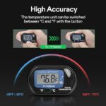 VIVOSUN 4-Pack LCD Digital Aquarium Thermometer Fish Tank Water Terrarium Temperature with Suction Cup for Turtle - Image 3