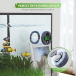 Aquarium Thermometer Digital, LED Fish Tank Thermometer Wireless Accurate Temperature Gauge to ±0.9℉, Aquarium Accessories for Fish Tank, Betta, Axolotl Tank or Aquatic, Replaceable Battery - Image 3