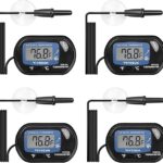 VIVOSUN 4-Pack LCD Digital Aquarium Thermometer Fish Tank Water Terrarium Temperature with Suction Cup for Turtle