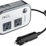 FOVAL 200W Car Power Inverter, 12V DC to 110V AC Car Converter with 4 USB Ports Car Laptop Charger, Car Adapter for Plug Outlet