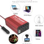 Pro Chaser 400W Power Inverters for Vehicles - DC 12v to 110v AC Car Inverter Converter, 6.2A Dual USB Charging Ports, Dual AC Adapter for Air Compressor Laptops (Red) - Image 3