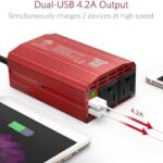 BESTEK 300W Power Inverter DC 12V to 110V AC Car Inverter with 4.2A Dual USB Car Adapter - Image 4