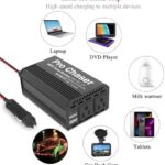 Pro Chaser 400W Power Inverter - 12V DC to 110V AC Car Truck RV Inverter 6.2A Dual USB Charging Ports for Road Trips (Black) - Image 3