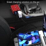FOVAL 150W Car Power Inverter 12V DC to 110V AC Converter Vehicle Adapter Plug Outlet with 3.1A Dual USB Car Charger for Laptop Computer (Classic Red) - Image 3
